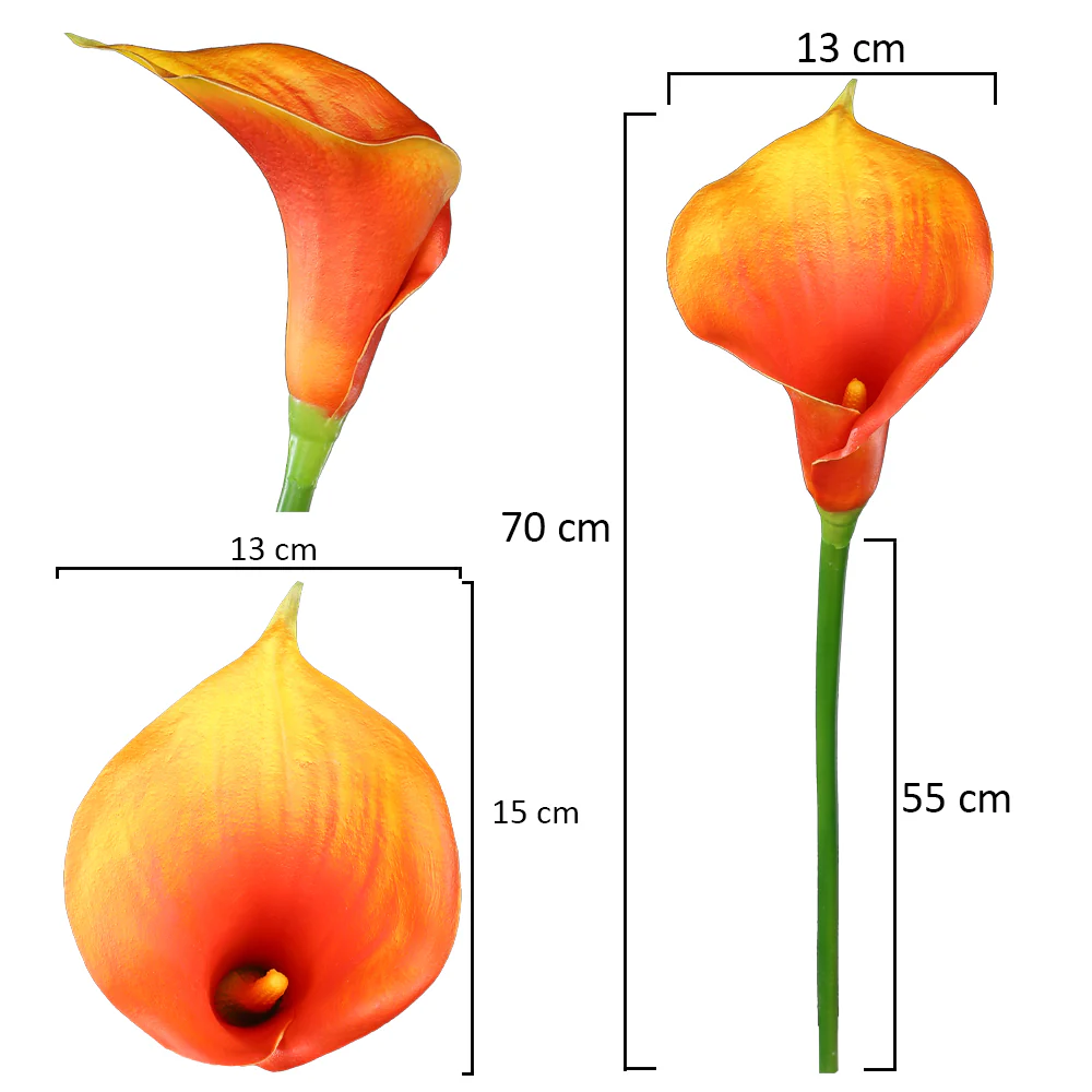 Artificial Calla Lilies Flowers Single Stem (without vase) - Image 21