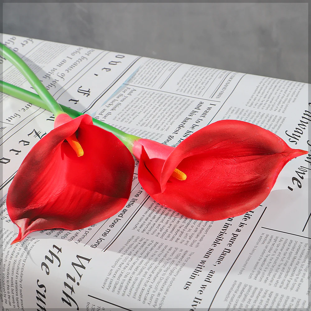 Artificial Calla Lilies Flowers Single Stem (without vase) - Image 29