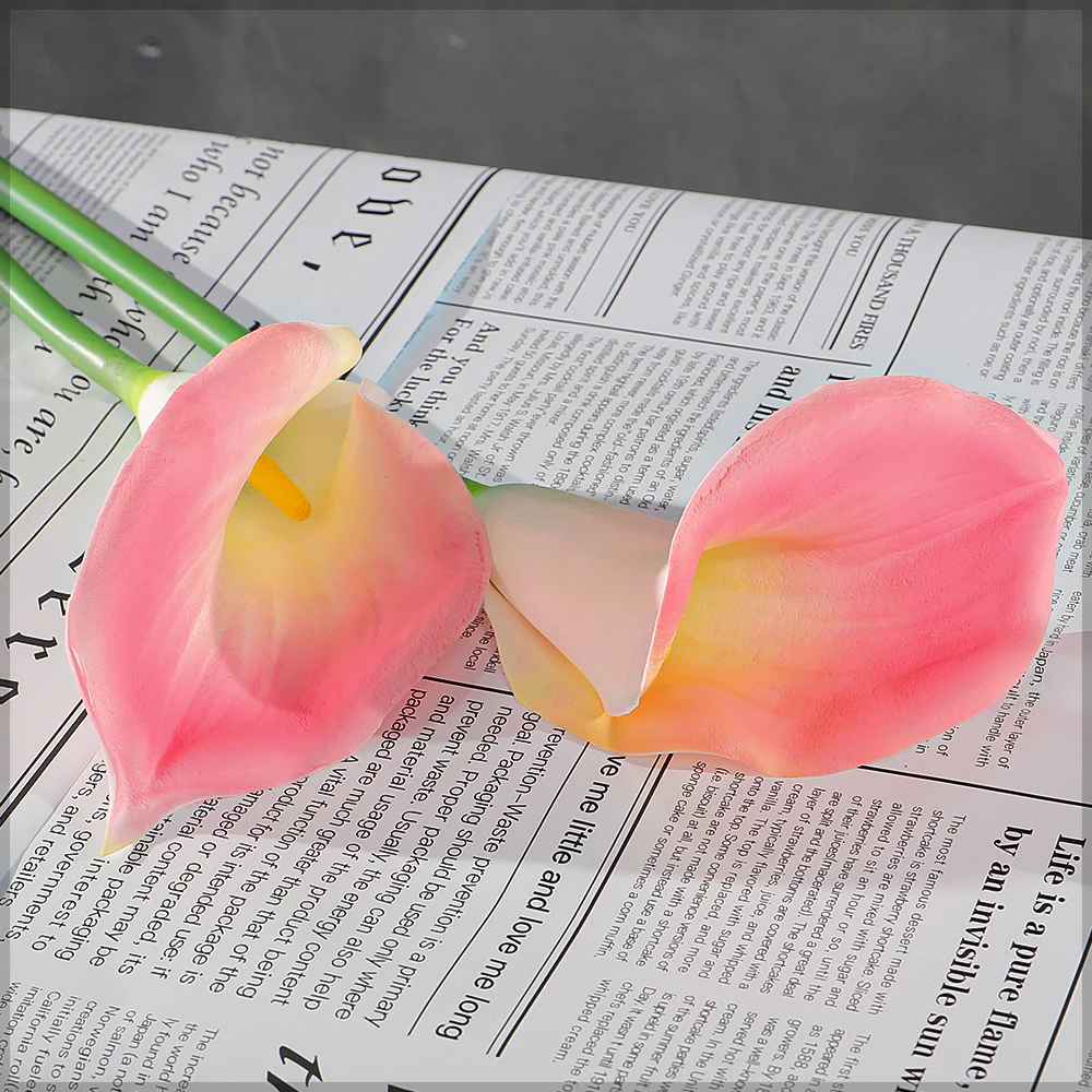 Artificial Calla Lilies Flowers Single Stem (without vase) - Image 37