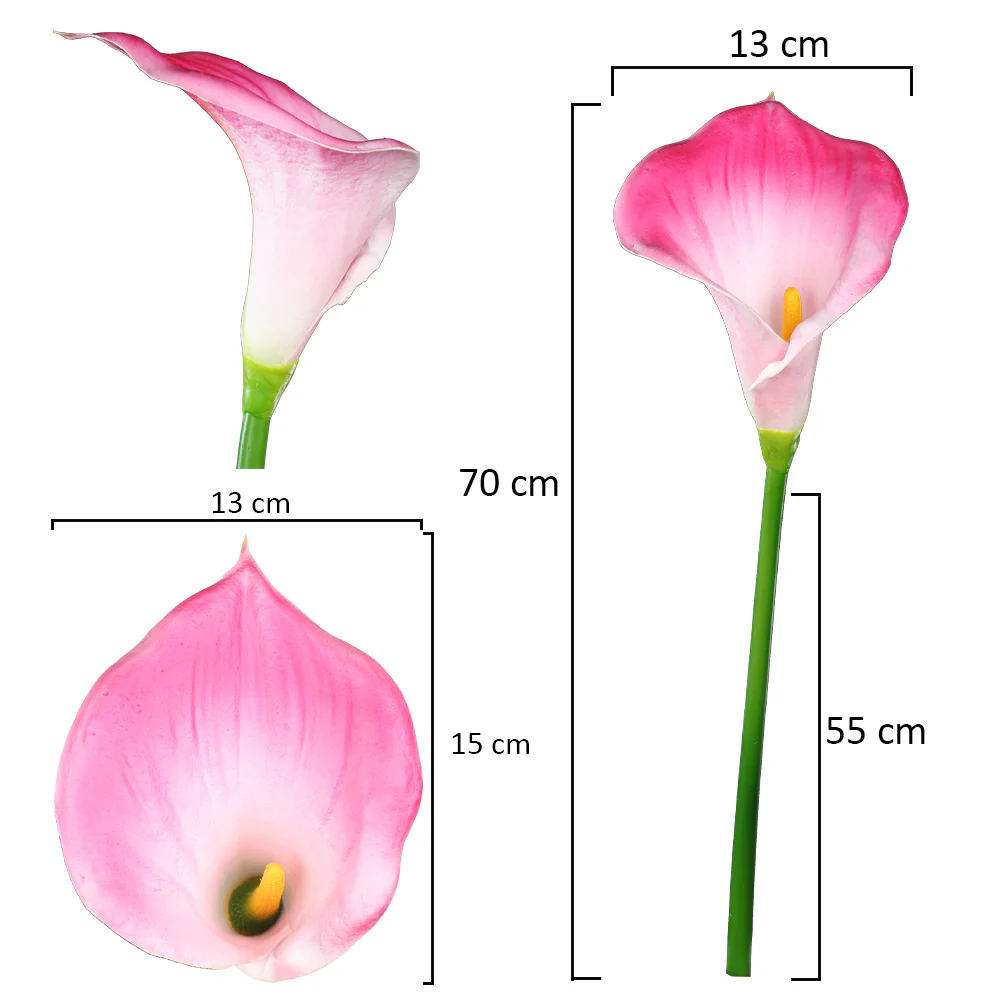 Artificial Calla Lilies Flowers Single Stem (without vase) - Image 9
