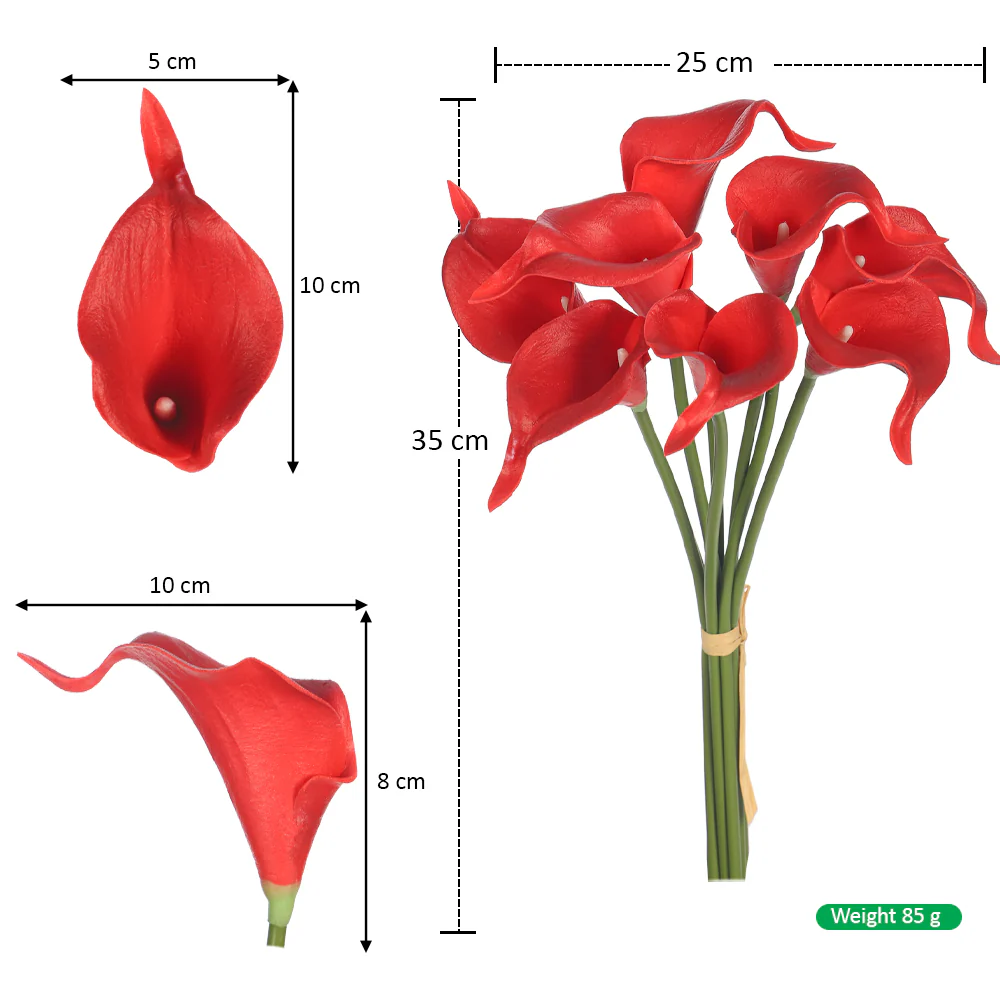 Artificial Calla Lily Flower Single Bunch(without vase) - Image 11