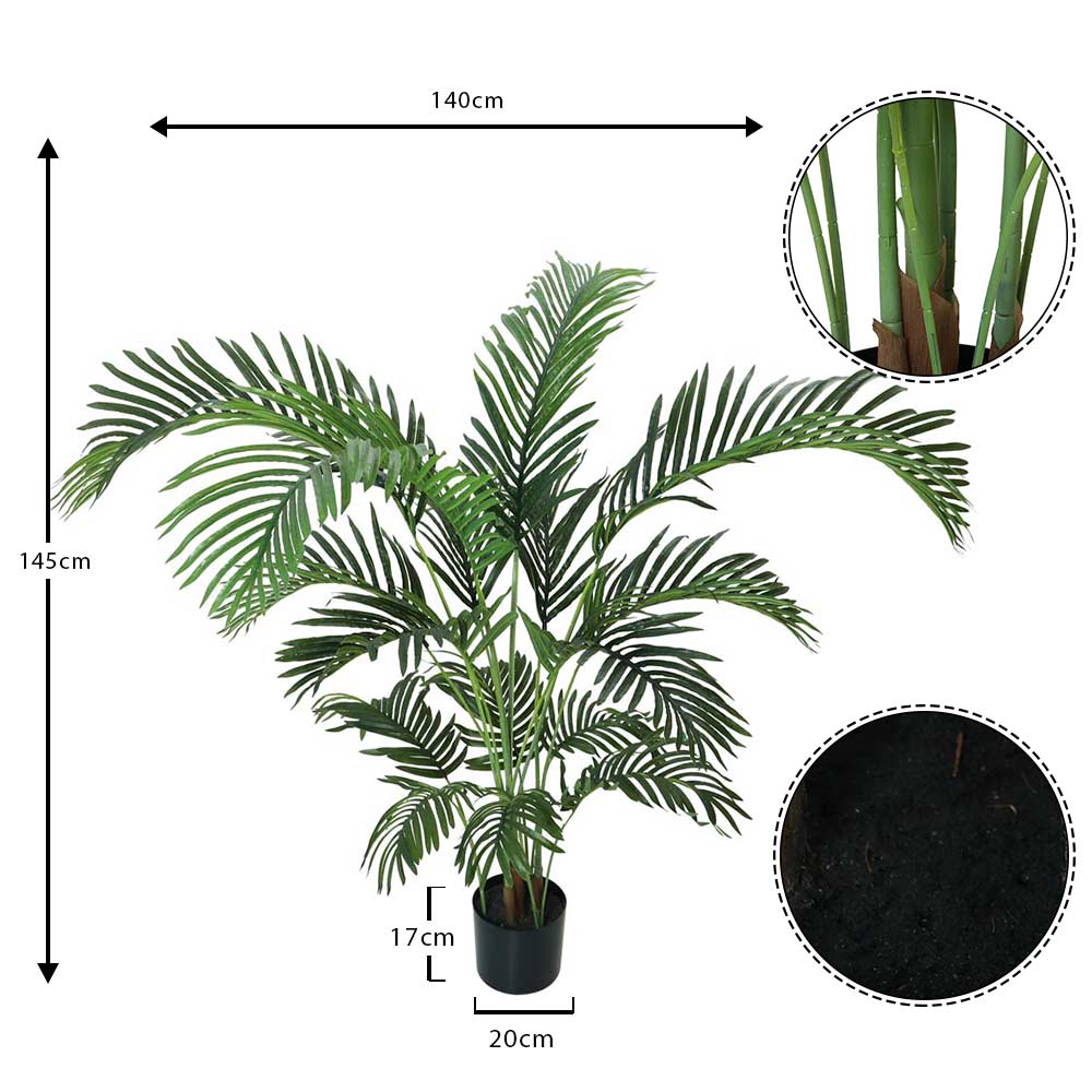 Artificial Cat Areca Palm Plant - Image 3