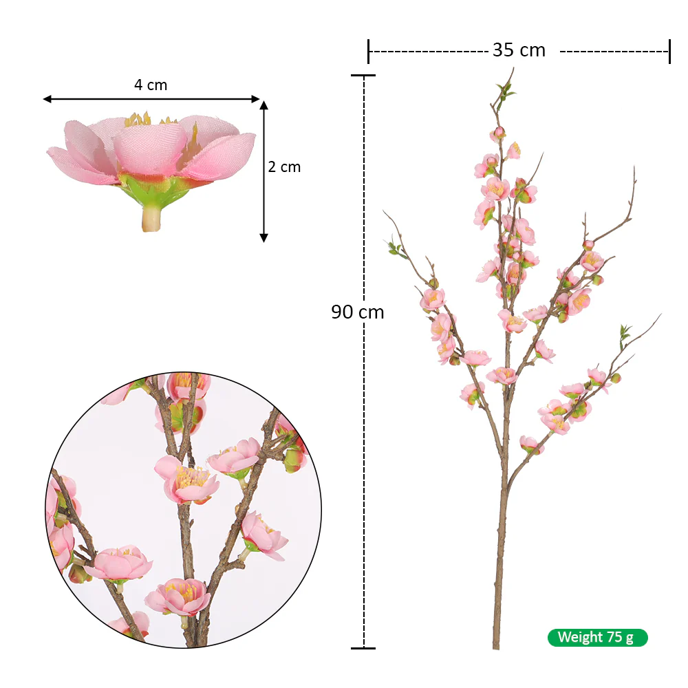 Artificial Cherry Blossom Single Branch(without vase) - Image 2