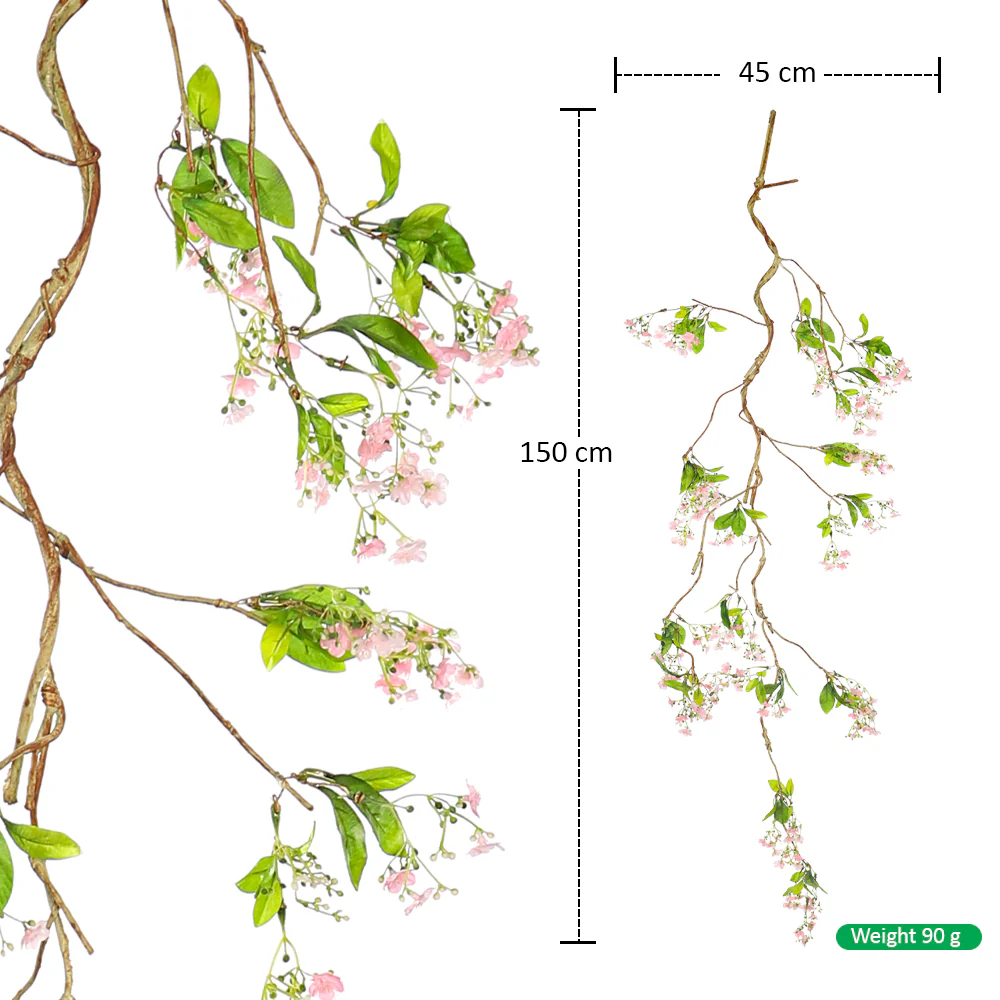 Artificial Cherry Blossom Garland - Image 2