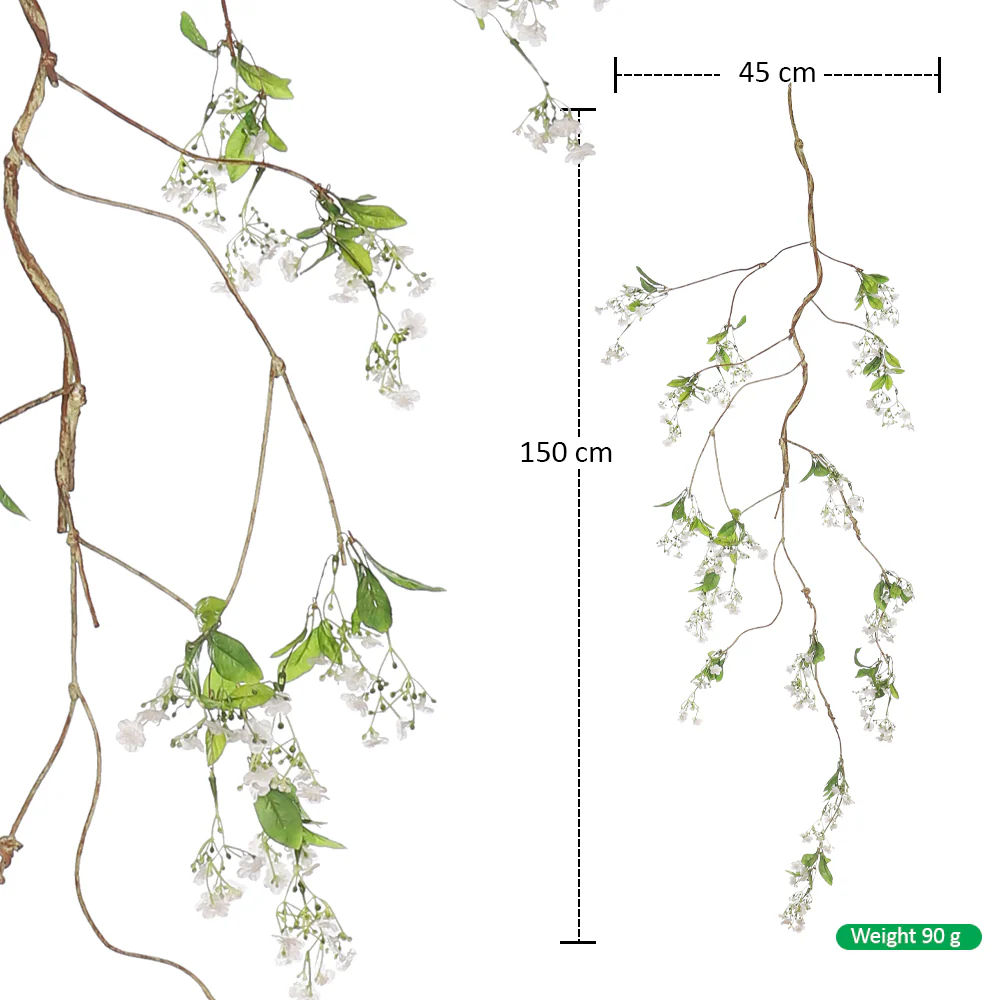 Artificial Cherry Blossom Garland - Image 6