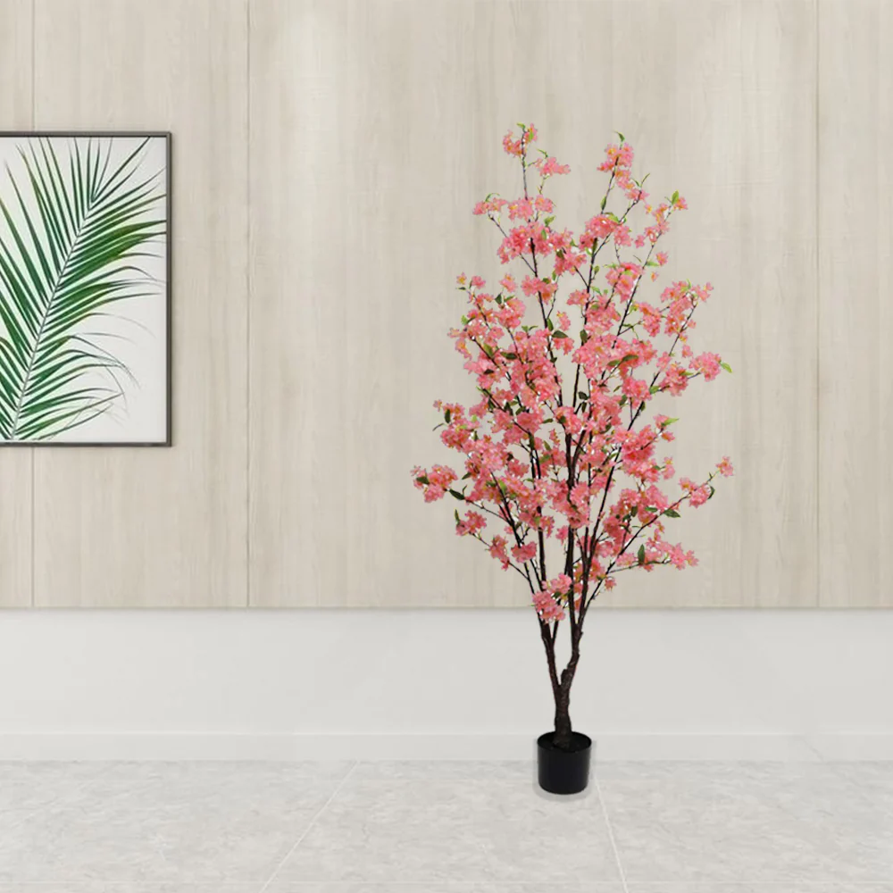 Artificial Cherry Blossom Sakura Flower Tree(with black nursery pot) - Image 5