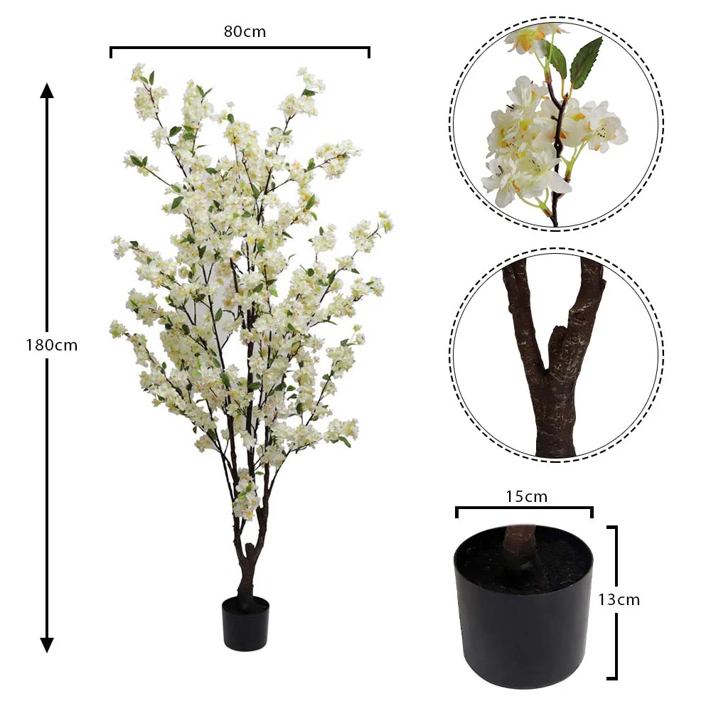 Artificial Cherry Blossom Sakura Flower Tree(with black nursery pot) - Image 8