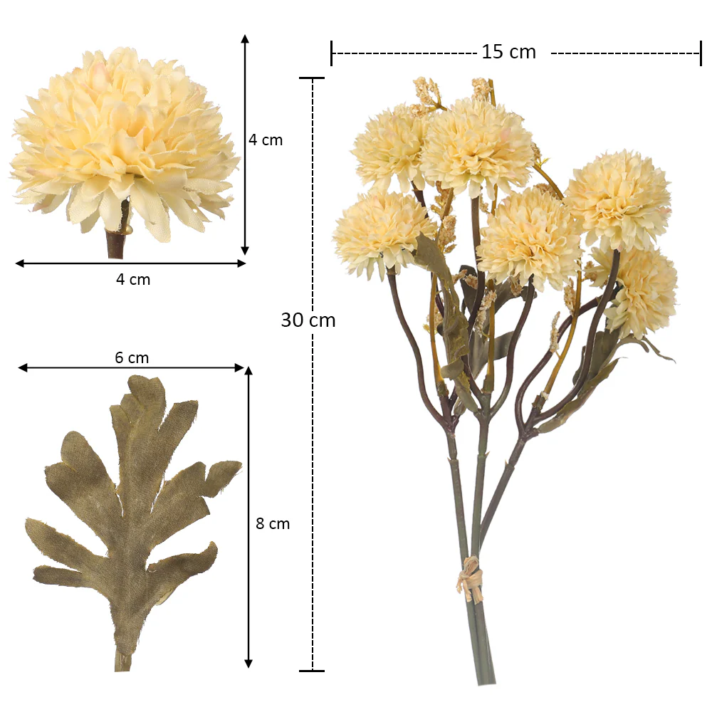 Artificial Chrysanthemum Single Bunch(without vase) - Image 2