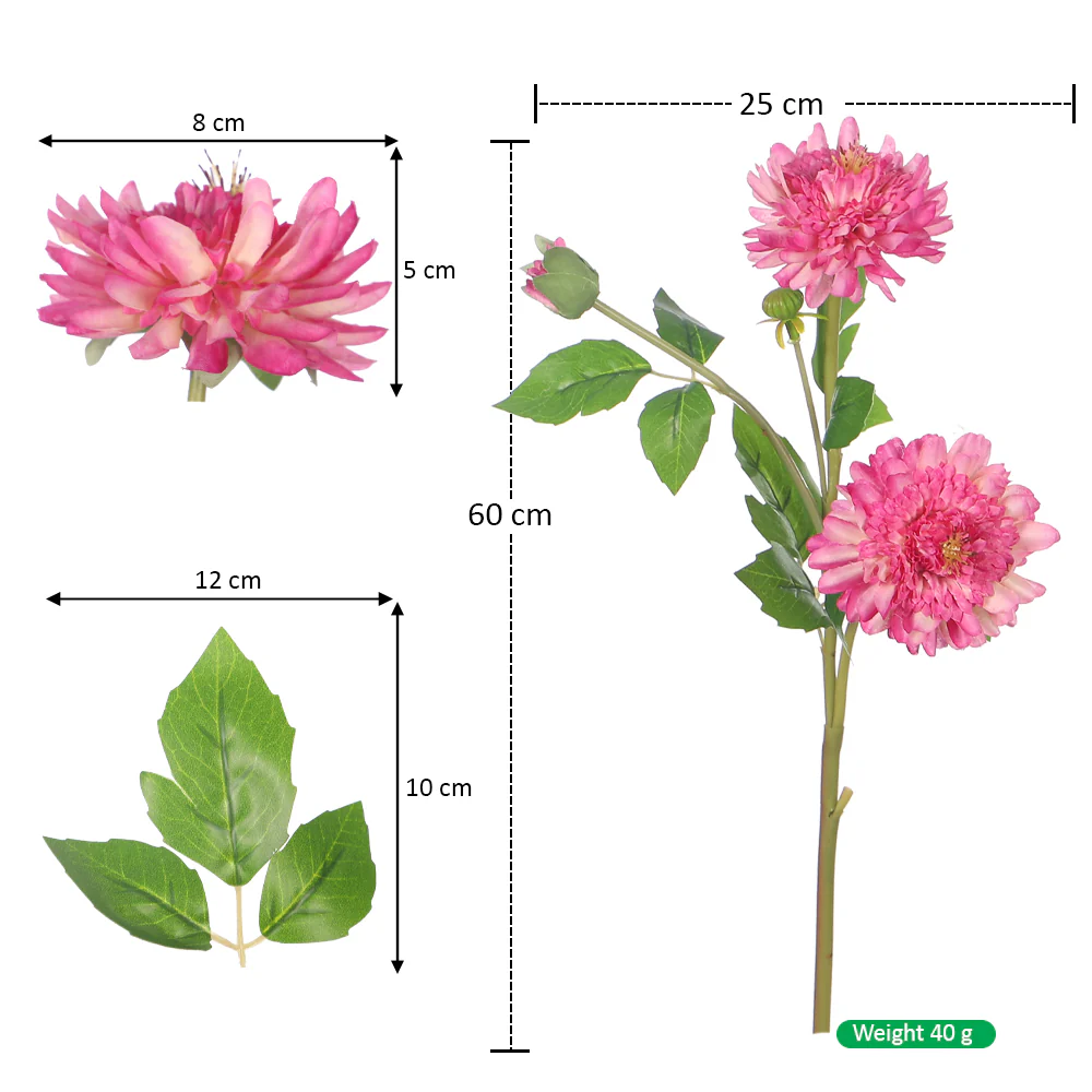 Artificial Chrysanthemum Single Stem Flower(without vase) - Image 11