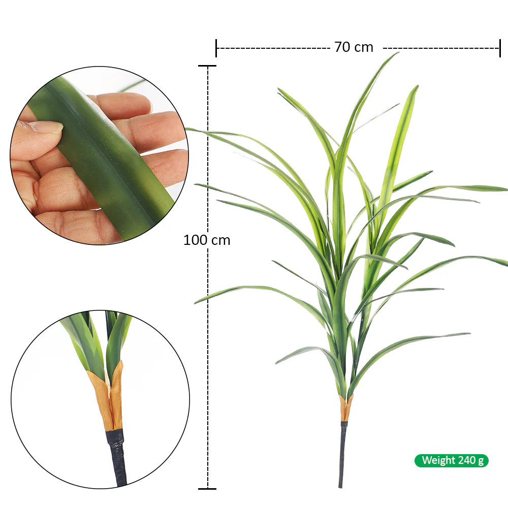 Artificial Cymbidium Orchid Leaves(without vase) - Image 2