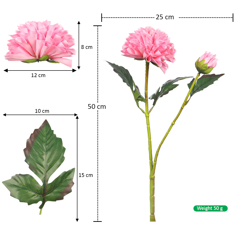 Artificial Dahlia Flower Head (without vase) - Image 6