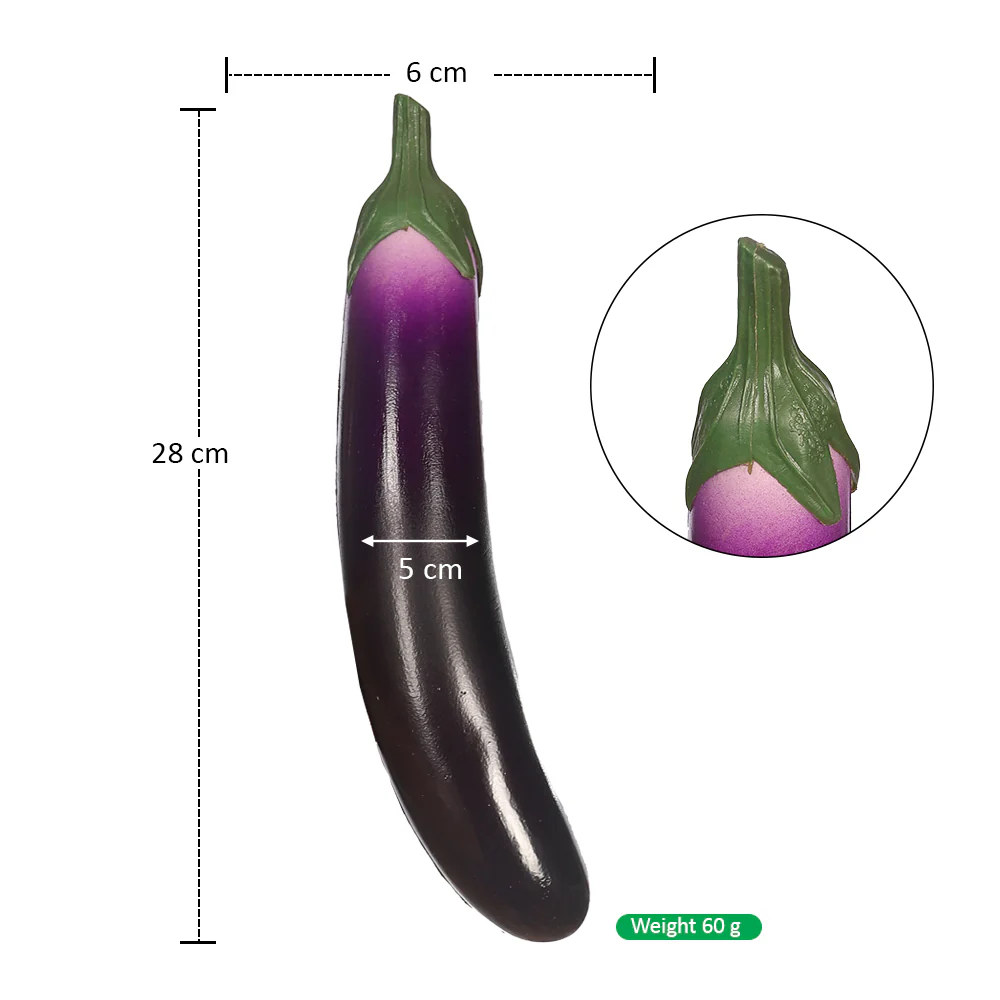 Single Piece Artificial Decorative Eggplant - Image 2