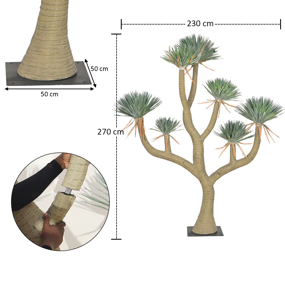 Artificial Dracaena Draco Tree 270cm Tall - Image 2