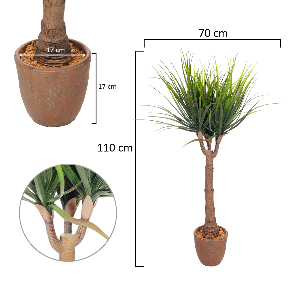Artificial Dracaena Marginata Plant - Image 3