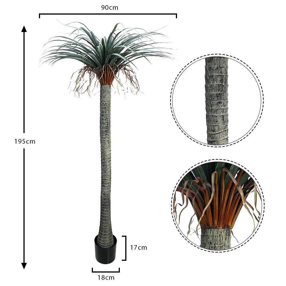 Artificial Dracaena Plant 1.95 Meter High(with black nursery pot) - Image 2