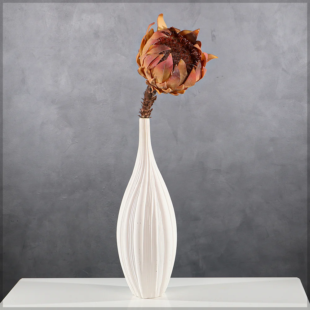 Artificial Dried Look King Protea(without vase)