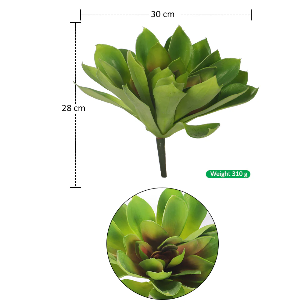 Artificial Echeveria Peacock Succulent Flower(without vase) - Image 2
