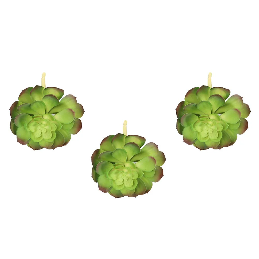 3pcs Artificial Echeveria Succulent Plants Green