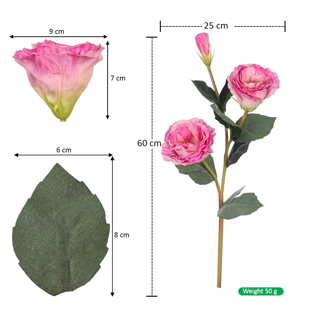 Artificial Eustoma Grandiflorum Single Stem Flower(without vase) - Image 13