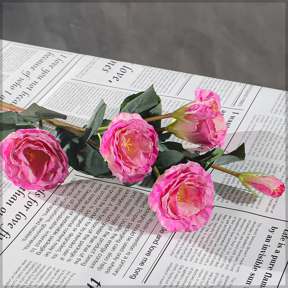 Artificial Eustoma Grandiflorum Single Stem Flower(without vase) - Image 14