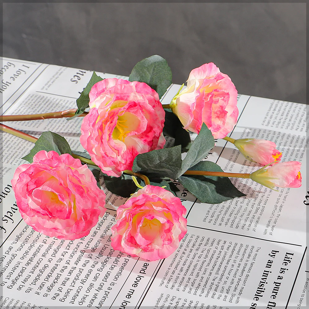 Artificial Eustoma Grandiflorum Single Stem Flower(without vase) - Image 5
