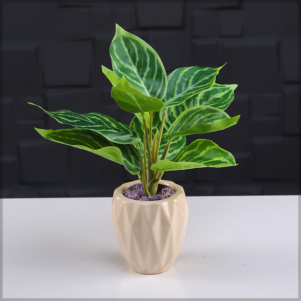 Artificial Evergreen Leaves(without vase) - Image 10
