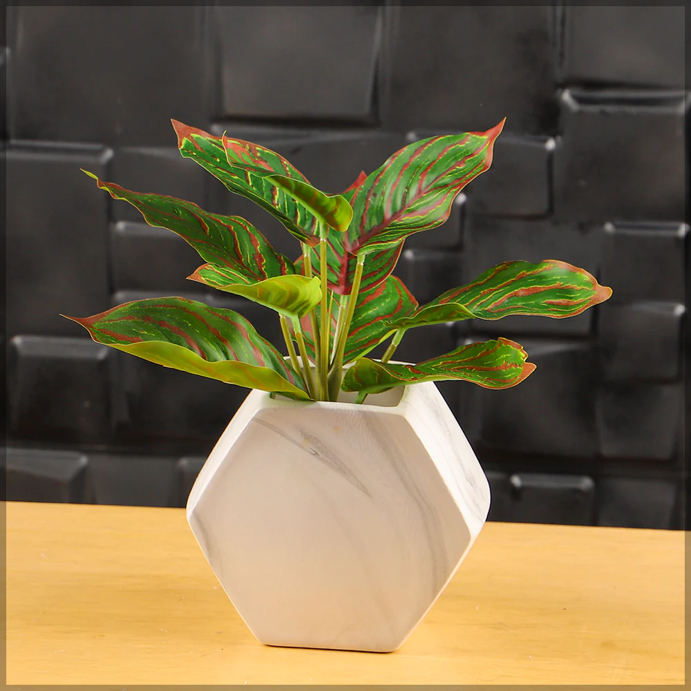 Artificial Evergreen Leaves(without vase) - Image 7