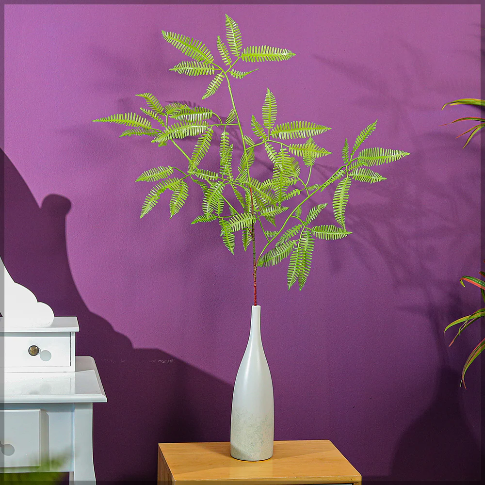 Single Stem Artificial False Staghorn Fern Leaves(without vase) - Image 9