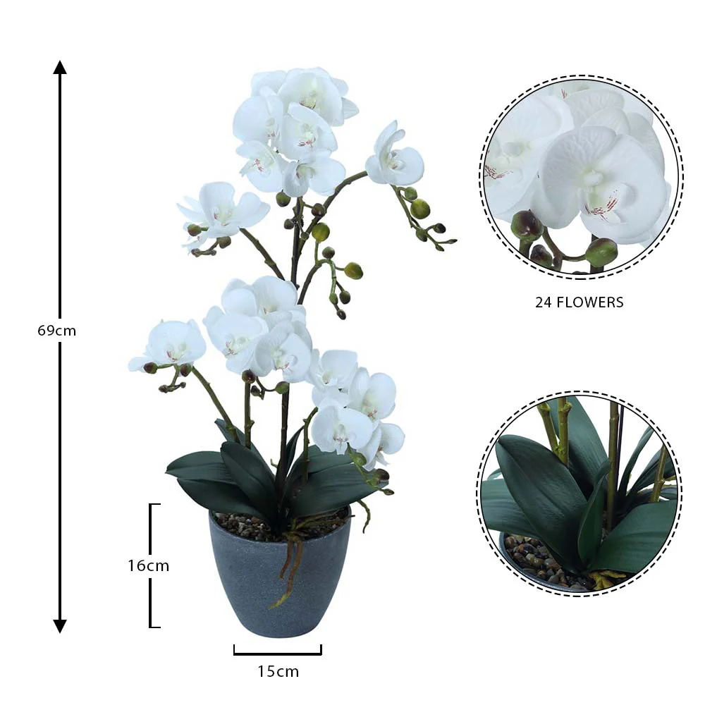 Artificial Faux Orchid Plant Arrangements - Image 12