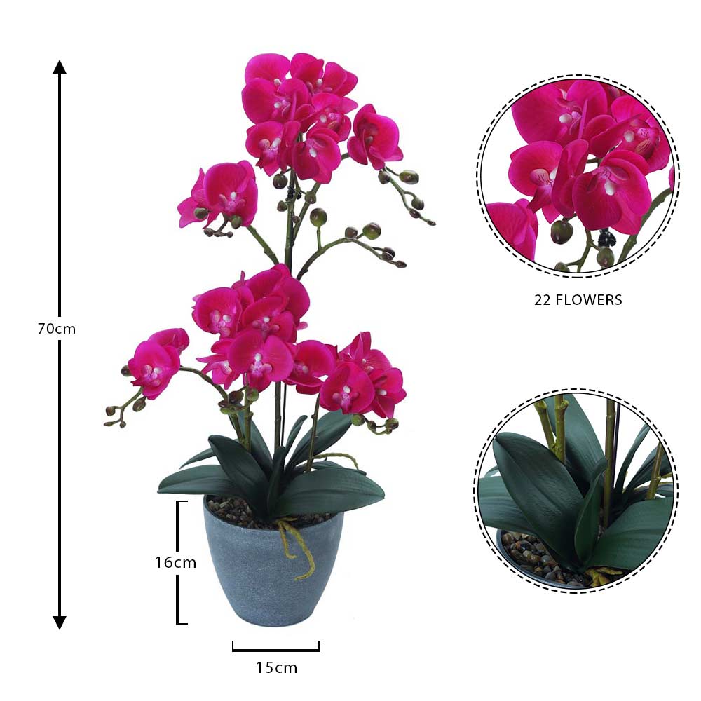 Artificial Faux Orchid Plant Arrangements - Image 6