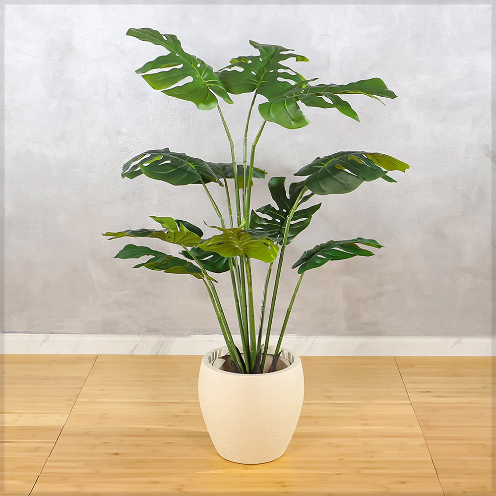 Artificial Faux Tree-Monstera 100cm Tall(with black nursery pot)