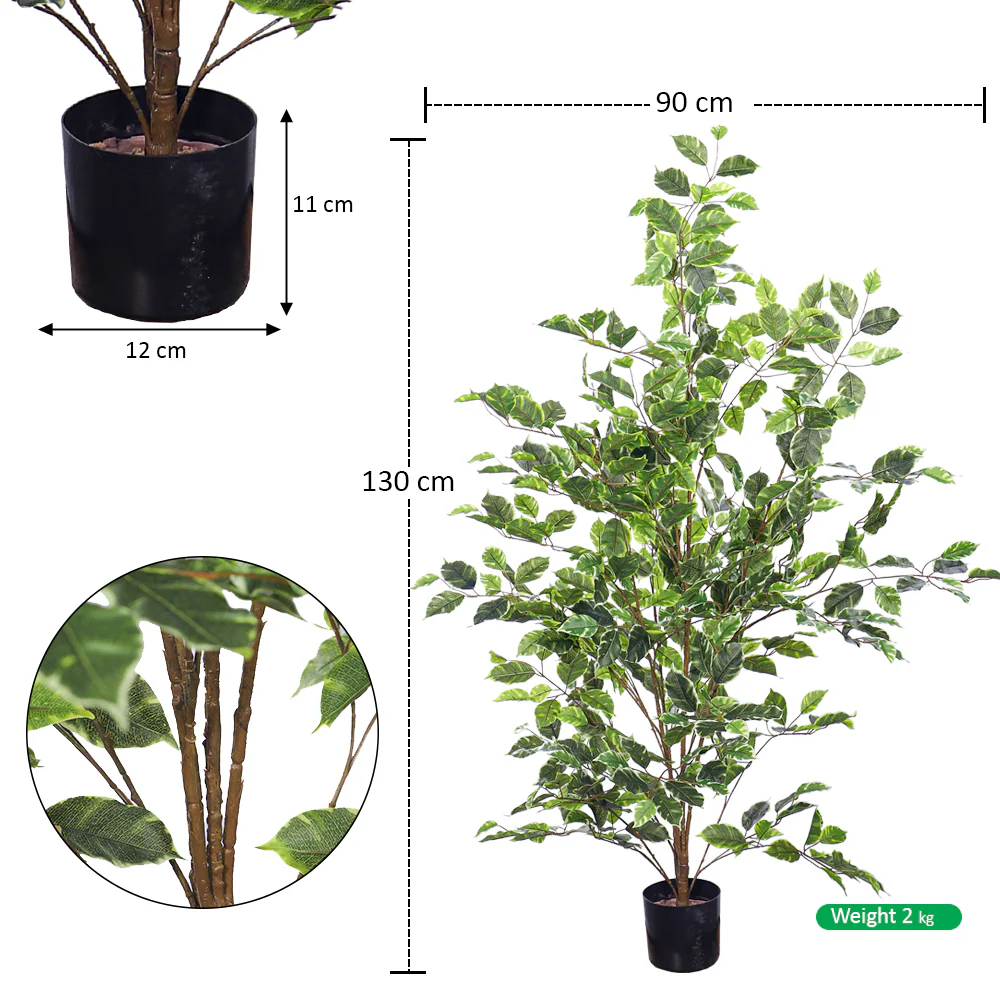 Artificial Ficus Plant 130cm Tall - Image 2