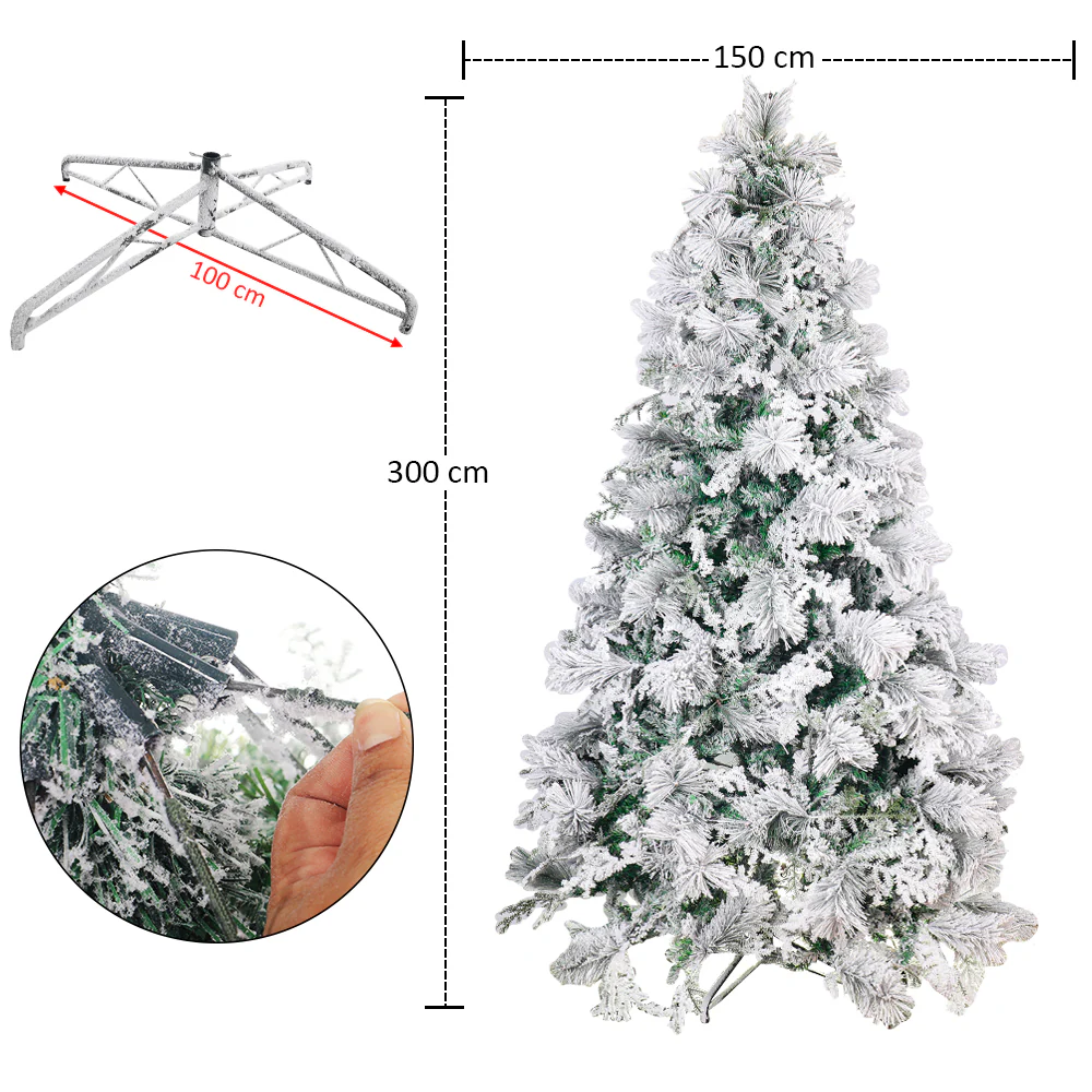 1 Piece Artificial Flocked Pine Christmas Tree  ( Chirstmas Tree only, Ornaments not Included) - Image 11
