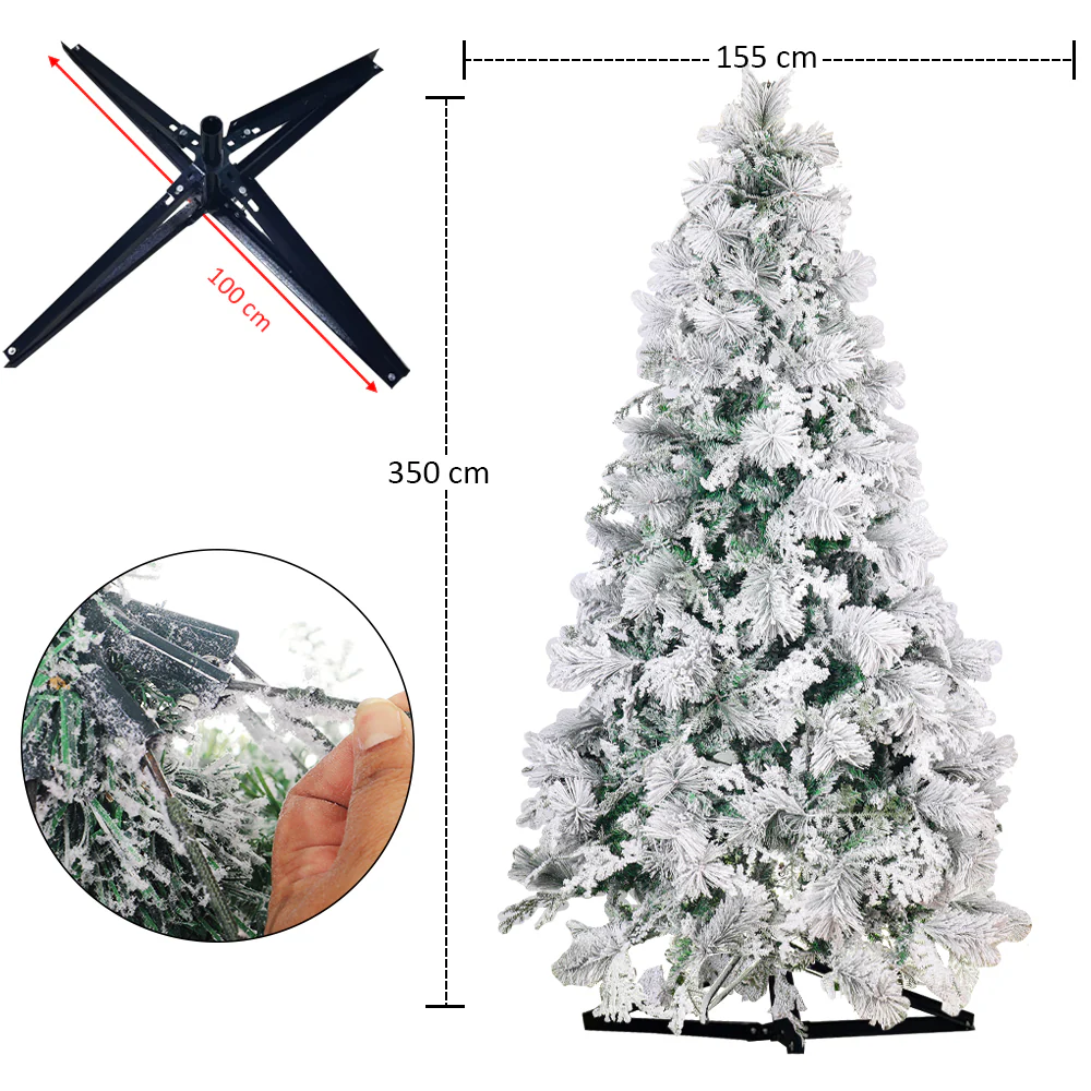 1 Piece Artificial Flocked Pine Christmas Tree  ( Chirstmas Tree only, Ornaments not Included) - Image 16