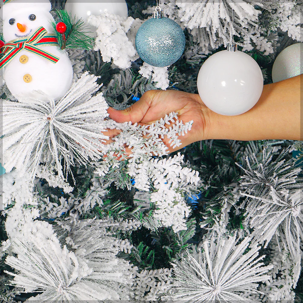 1 Piece Artificial Flocked Pine Christmas Tree  ( Chirstmas Tree only, Ornaments not Included) - Image 7