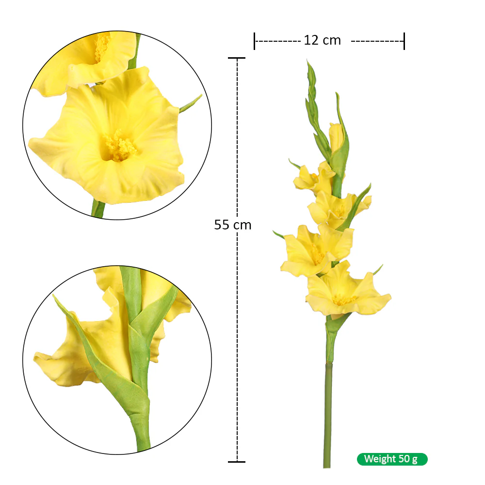 Single Stem Artificial Gladiolus Flower Bulbs (without vase) - Image 6