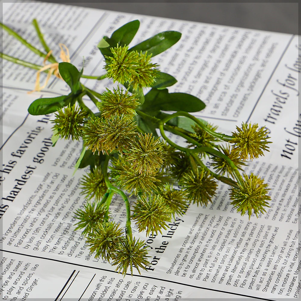 Artificial Globe Thistle Flower Grass Stem - Image 5