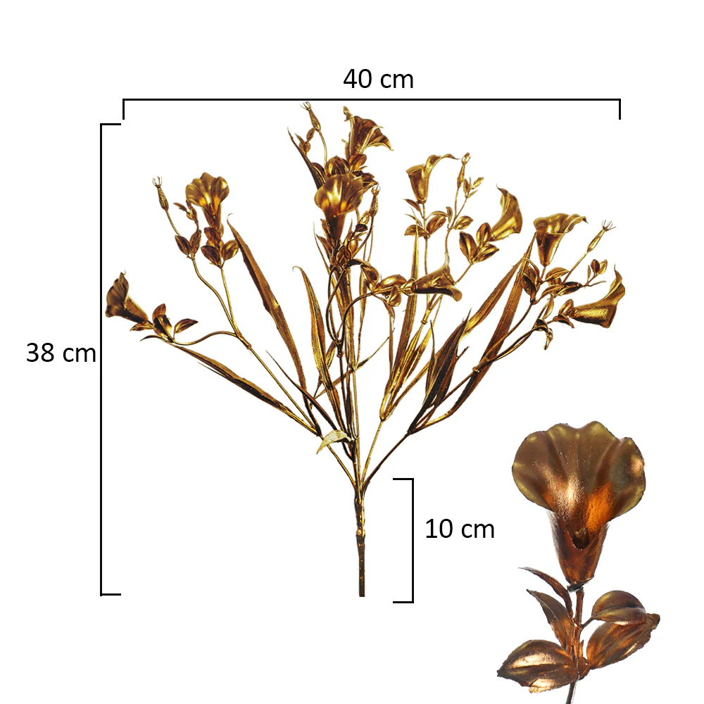 Artificial Golden Calla Bunch(Without Vase) - Image 4