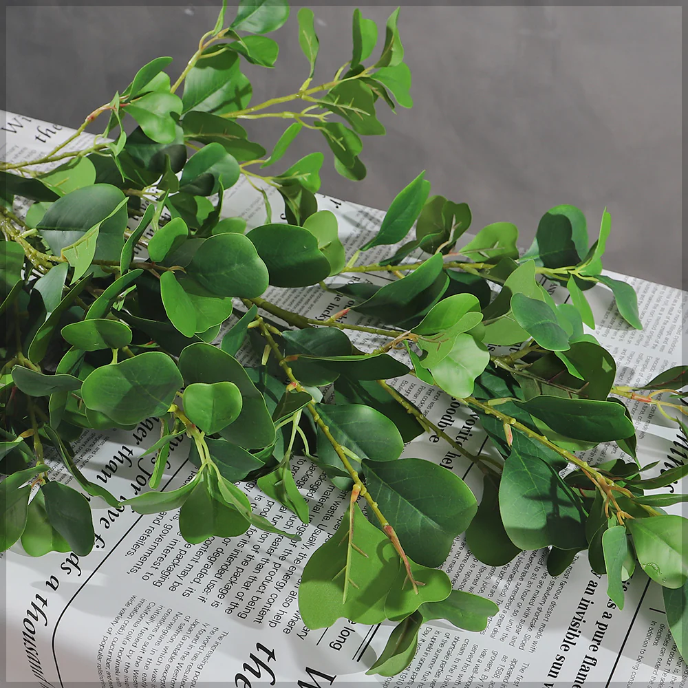 Artificial Green Eucalyptus Single Stems Leaves(without vase) - Image 3