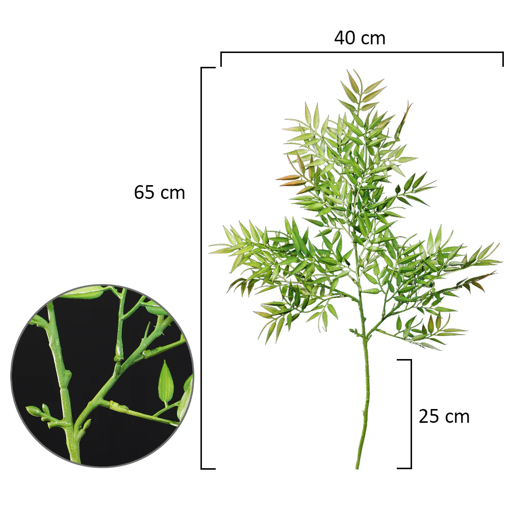 Artificial Green Foliage Stem - Image 2