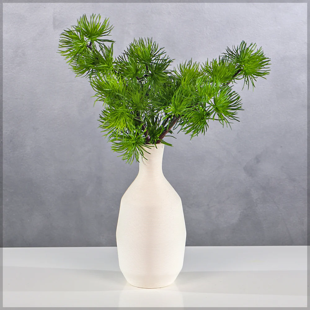 Artificial Green Pine Needle Single Branch(without vase)