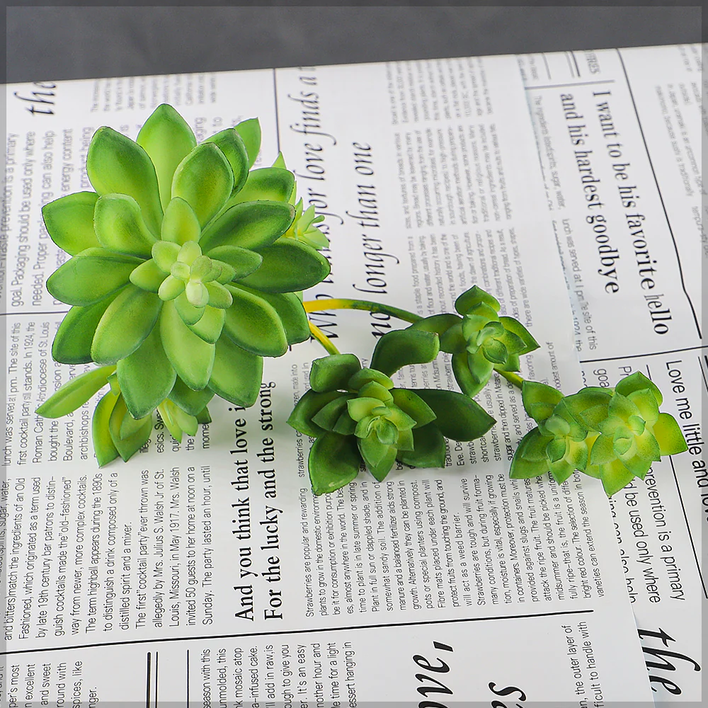 Artificial Green Succulent Branch - Image 5