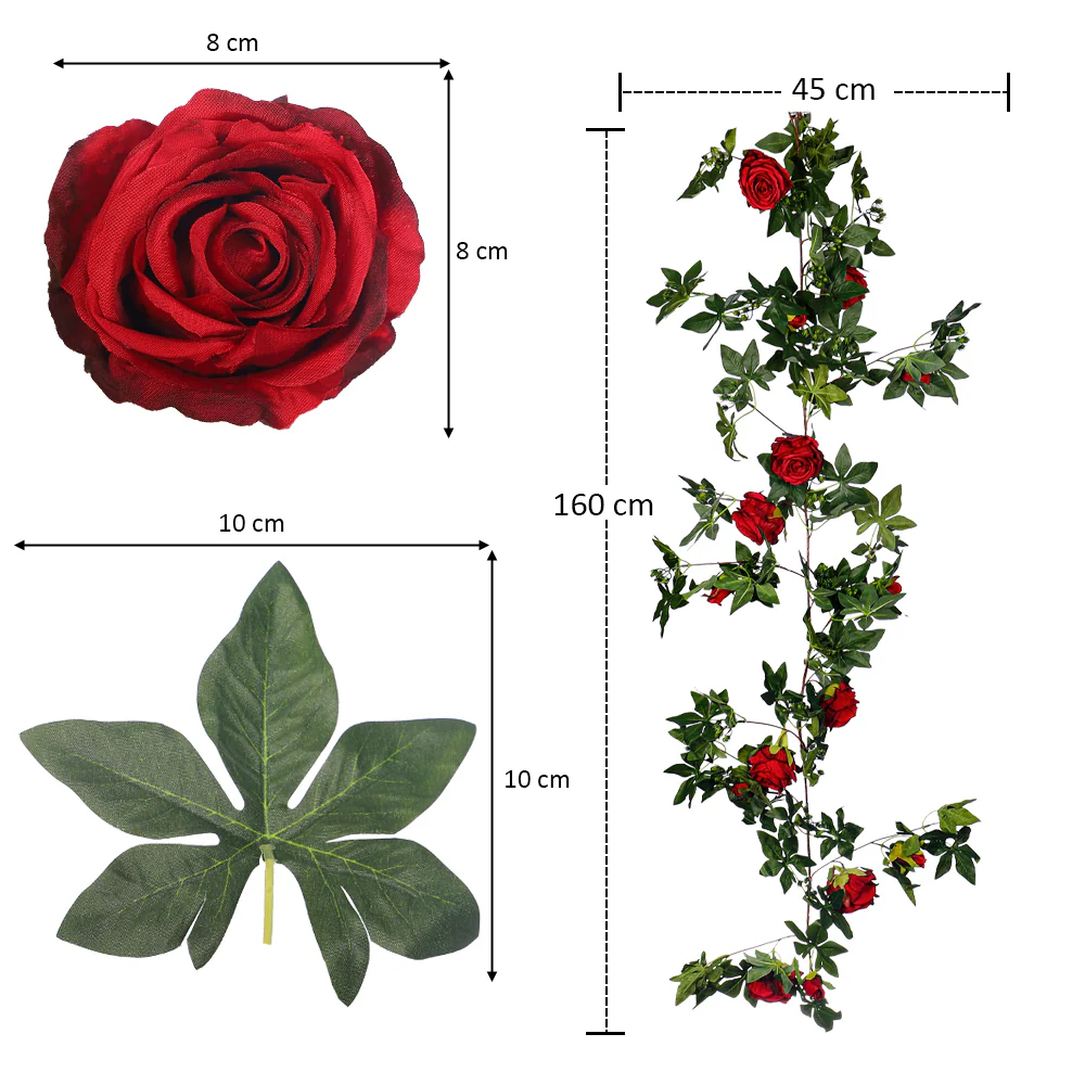 Artificial Hanging Ivy Rose - Image 6