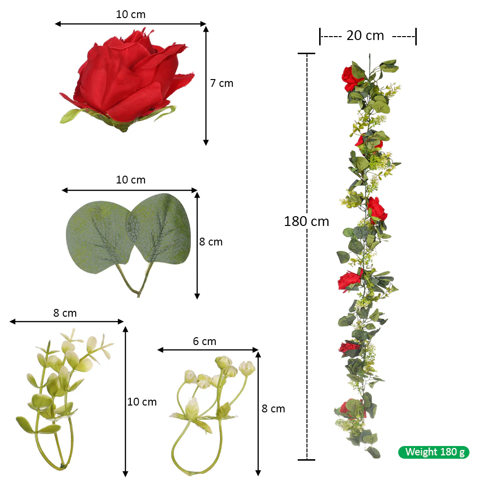 Artificial Hanging Rose Ivy Vine - Image 2