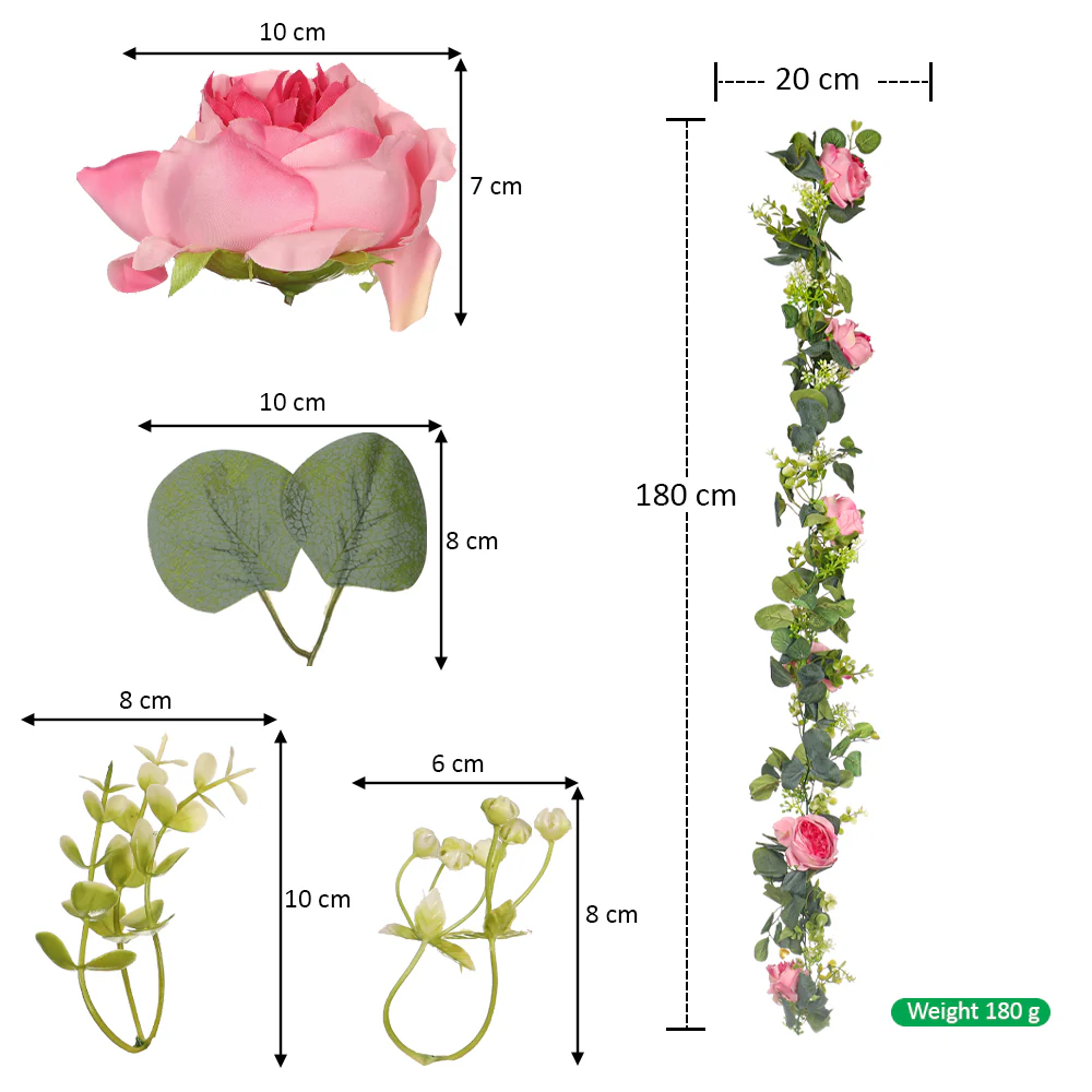Artificial Hanging Rose Ivy Vine - Image 5