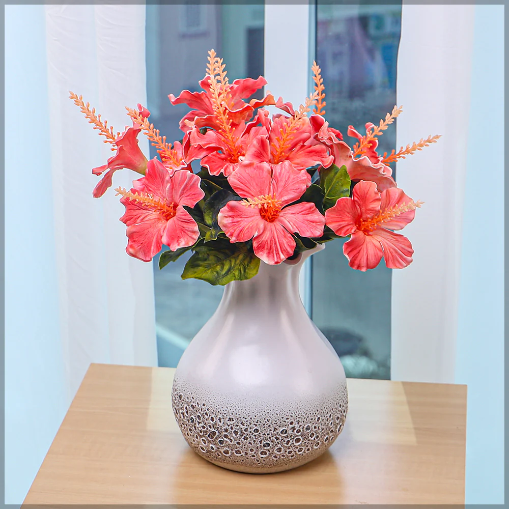 Artificial Hibiscus Flowers singele Bunch (without vase)