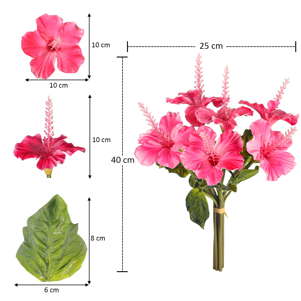 Artificial Hibiscus Flowers singele Bunch (without vase) - Image 5