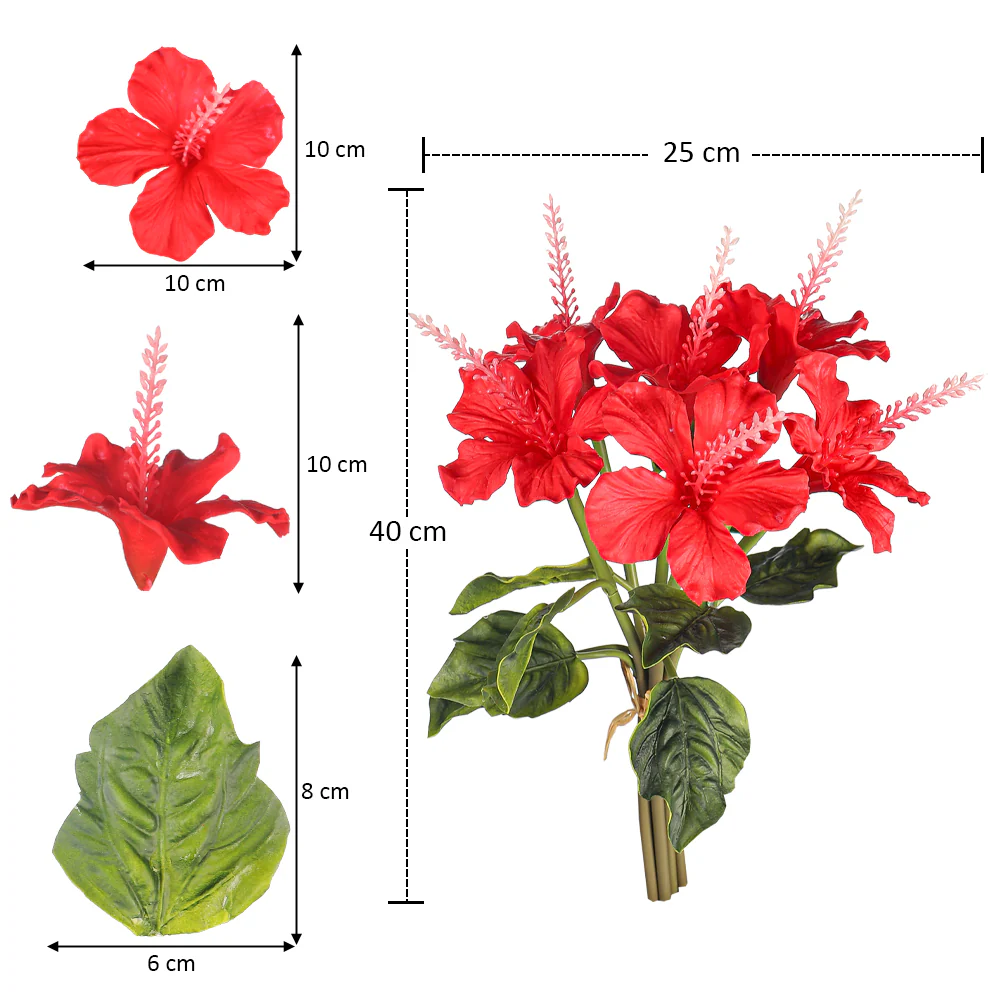 Artificial Hibiscus Flowers singele Bunch (without vase) - Image 8