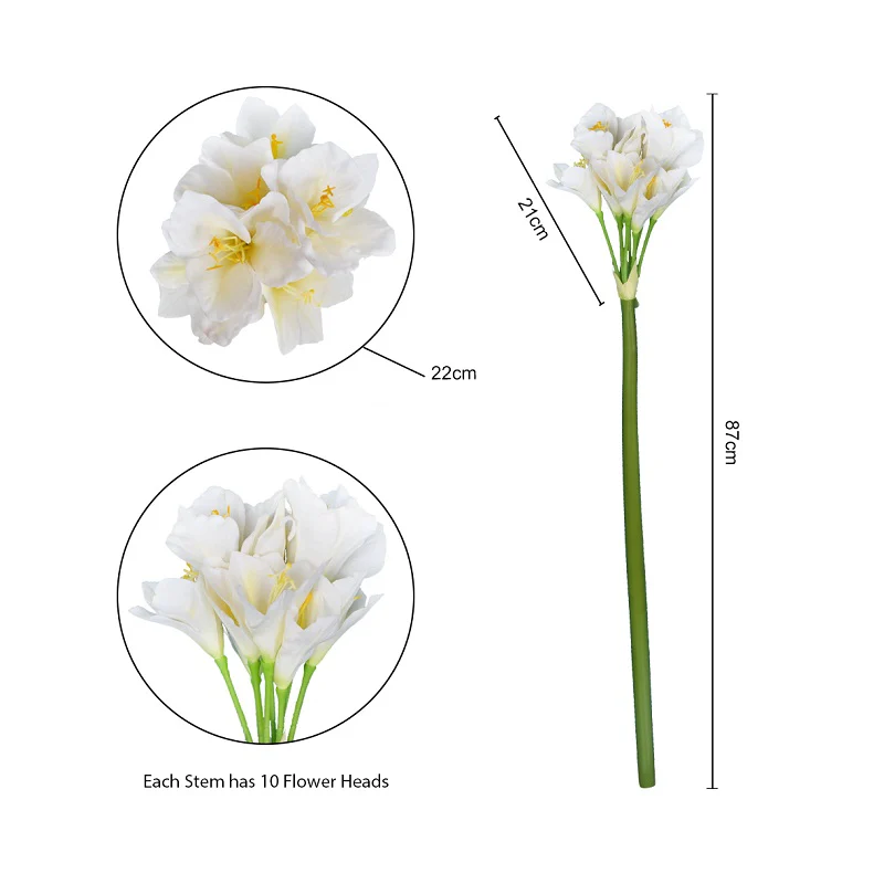 Artificial Kaffir Lily Flowers White - Image 2