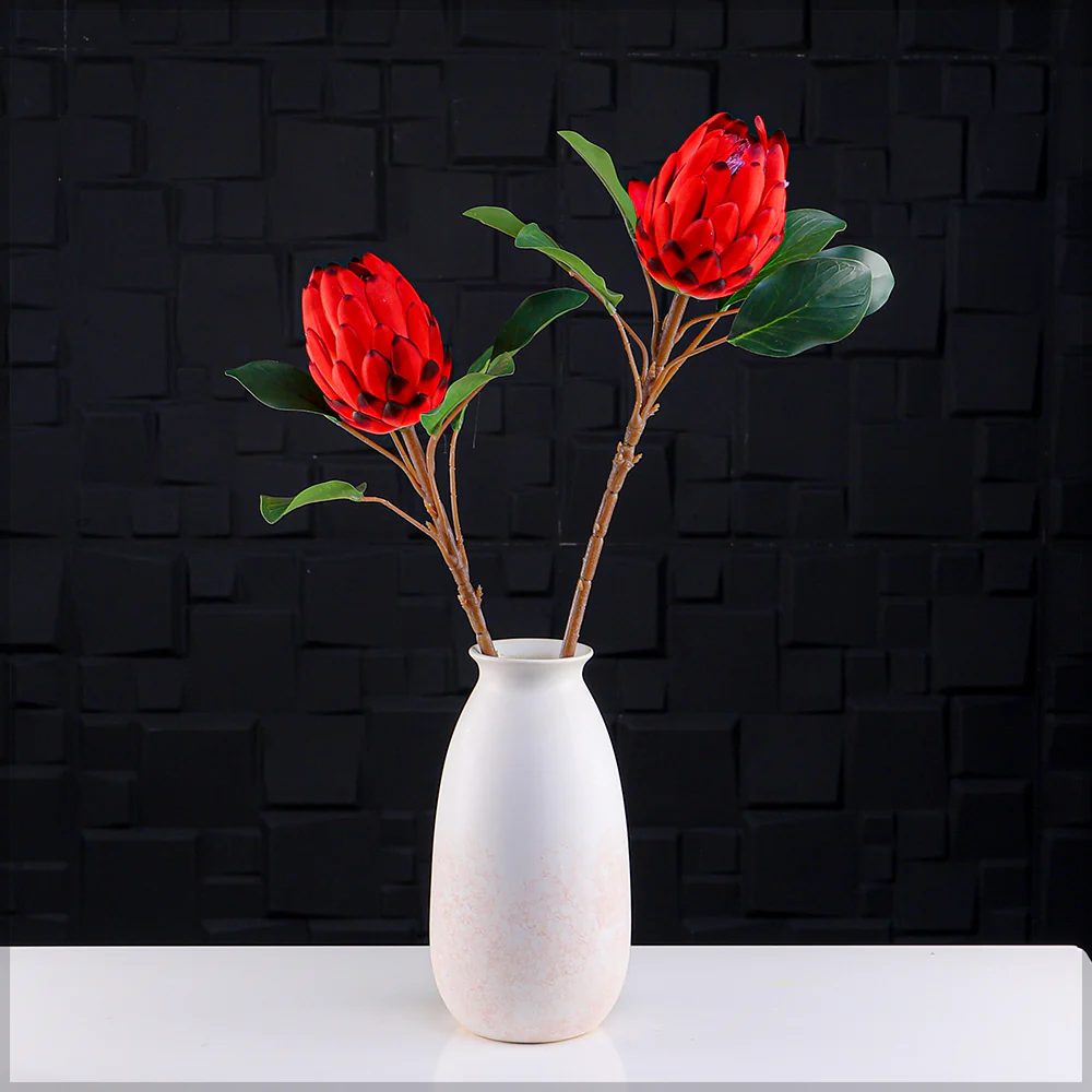 Artificial Single Stem King Protea Flower (without vase)